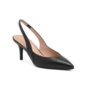 COLE HAAN Black Leather Go To Slingback Pumps